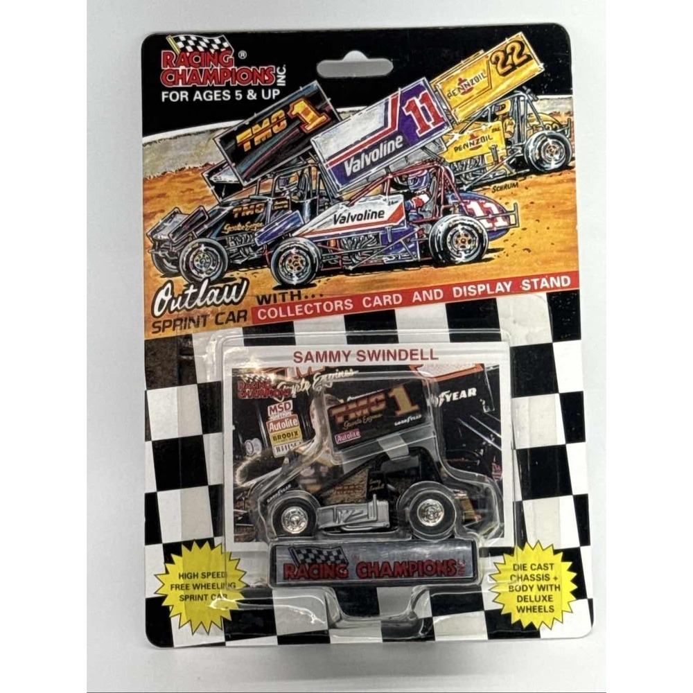 1993 Racing Champions Sammy Swindell #1 Outlaw Sprint Car 1:64 Diecast W/ Card
